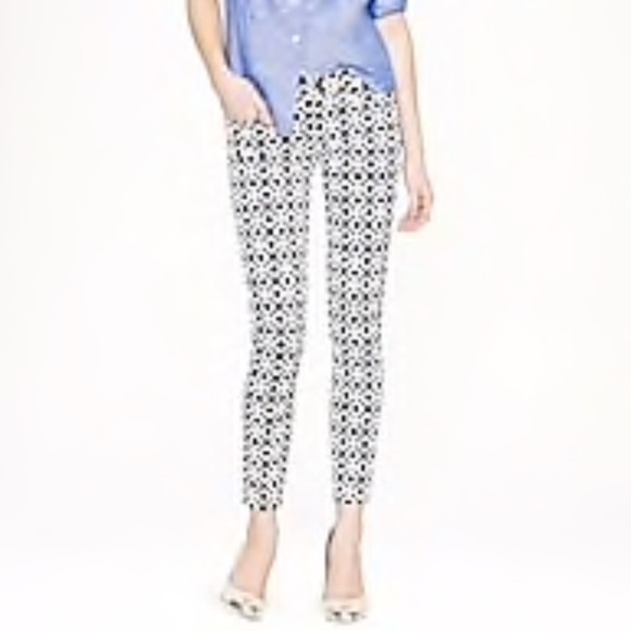 J. Crew Pants - J. Crew Toothpick Skinny Geometric Print Pants